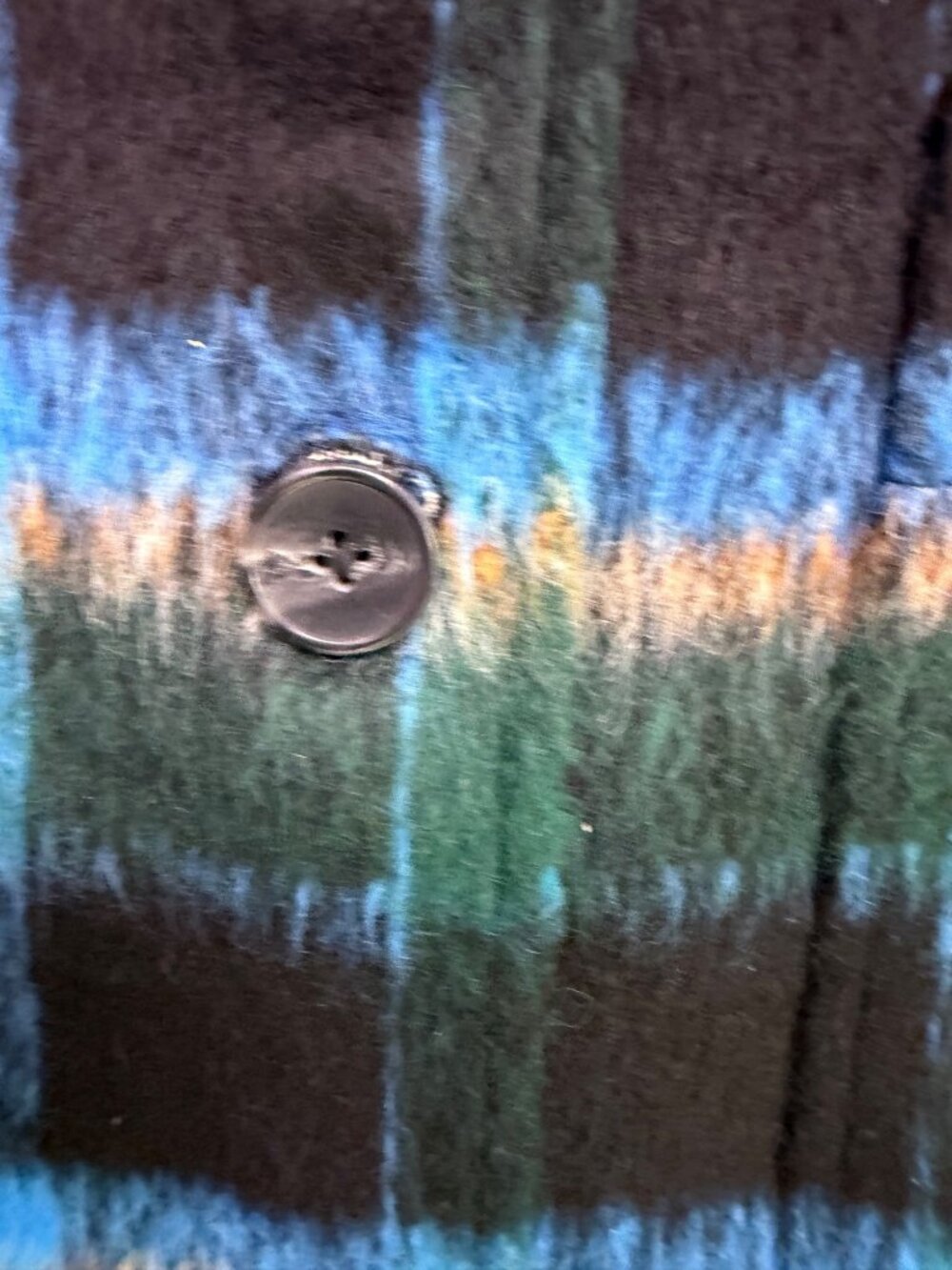 Free Assembly Womens Black Multi-Color Plaid Coat Sz L - Picture 7 of 9
